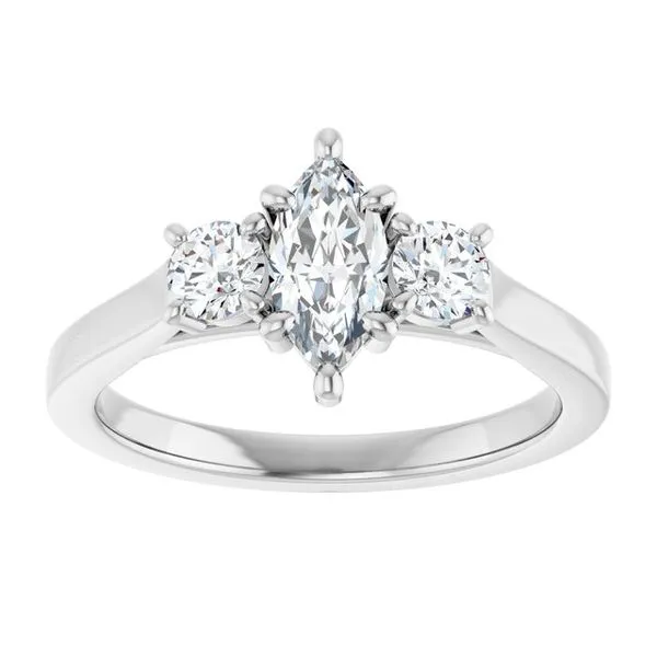 Three-Stone Engagement Ring Image 3 Raleigh Diamond Fine Jewelry Raleigh, NC
