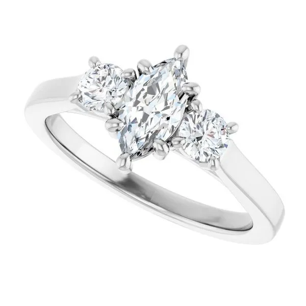 Three-Stone Engagement Ring Image 5 Raleigh Diamond Fine Jewelry Raleigh, NC