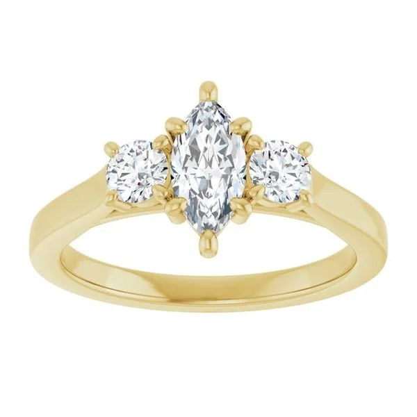 Three-Stone Engagement Ring Image 3 Raleigh Diamond Fine Jewelry Raleigh, NC