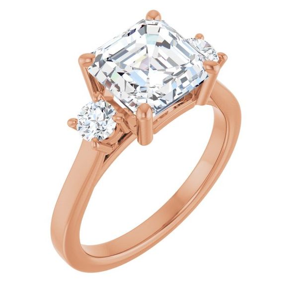 Three-Stone Sculptural Engagement Ring