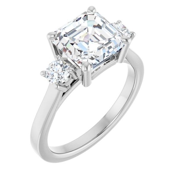 Three-Stone Sculptural Engagement Ring