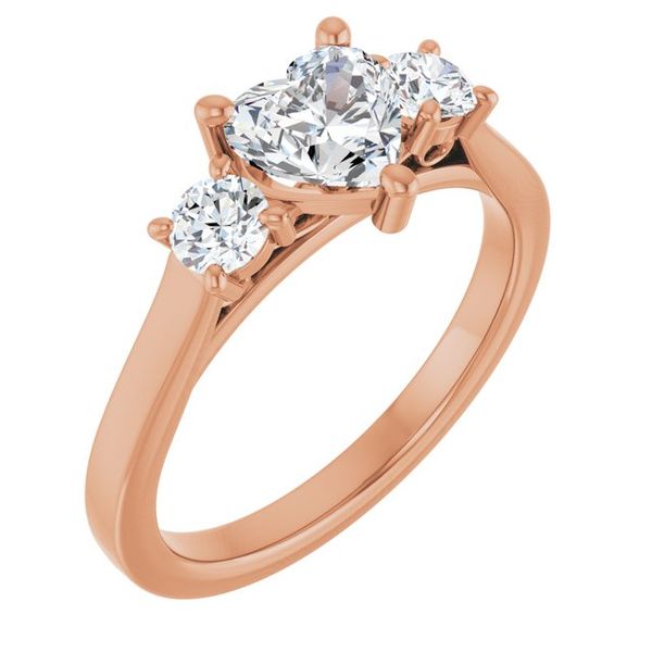Three-Stone Sculptural Engagement Ring