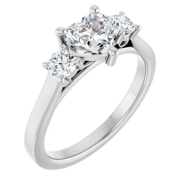 Three-Stone Sculptural Engagement Ring