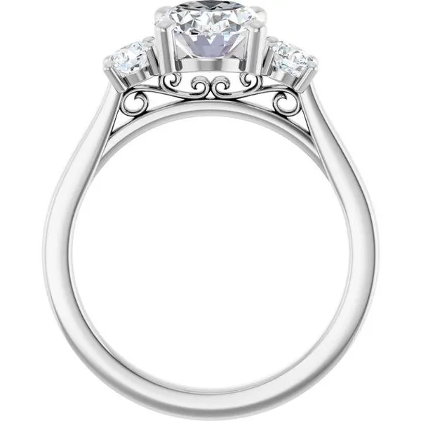 Three-Stone Engagement Ring Image 2 Raleigh Diamond Fine Jewelry Raleigh, NC