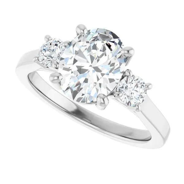 Three-Stone Engagement Ring Image 5 Raleigh Diamond Fine Jewelry Raleigh, NC