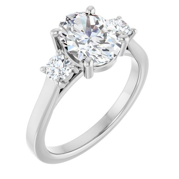 Three-Stone Sculptural Engagement Ring