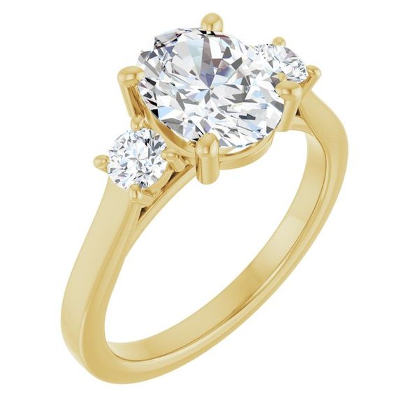 Three-Stone Sculptural Engagement Ring