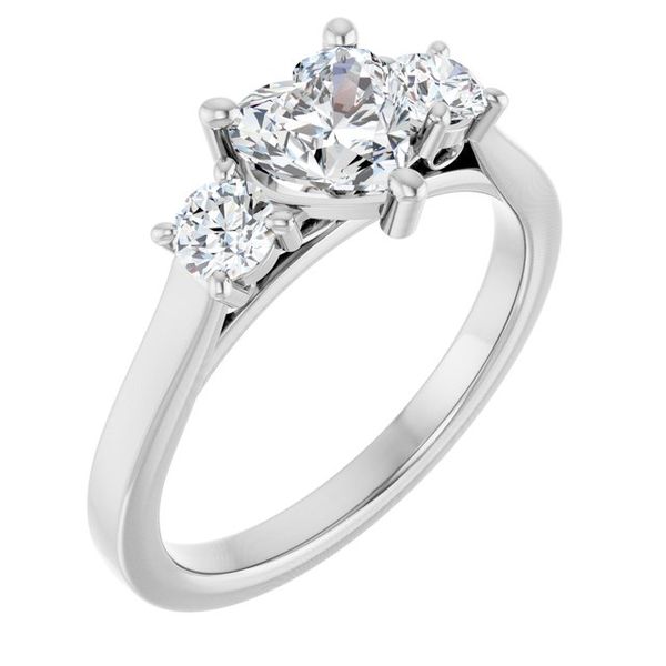 Three-Stone Sculptural Engagement Ring