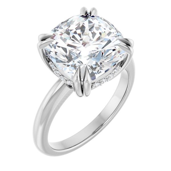 Double Claw-Prong Engagement Ring