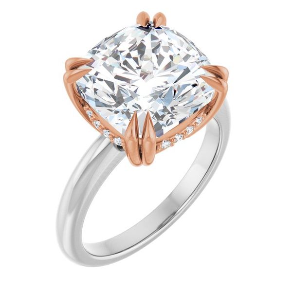 Double Claw-Prong Engagement Ring