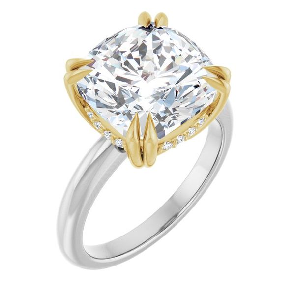 Double Claw-Prong Engagement Ring