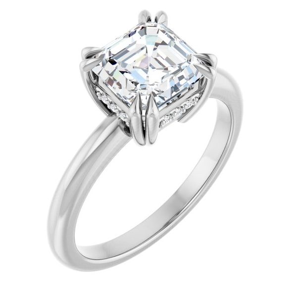 Double Claw-Prong Engagement Ring