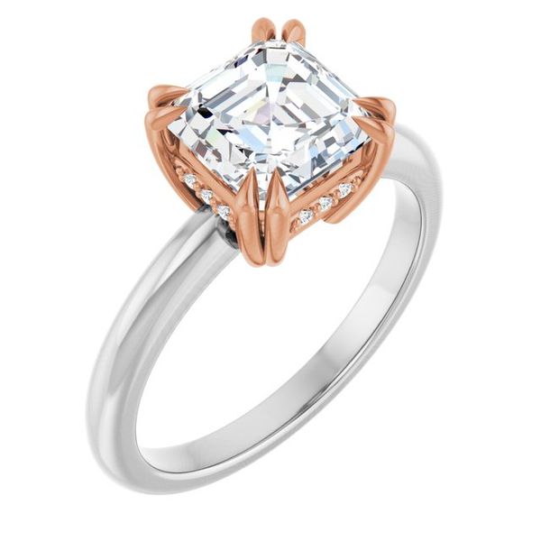Double Claw-Prong Engagement Ring