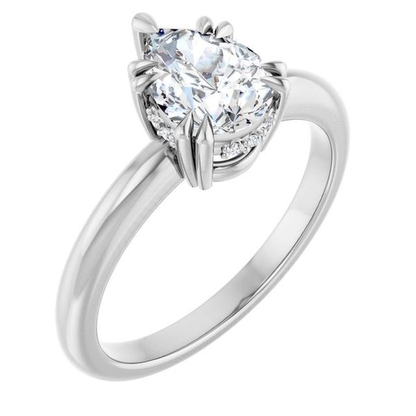 Double Claw-Prong Engagement Ring