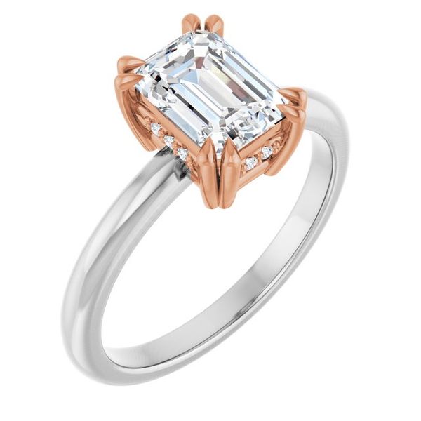Double Claw-Prong Engagement Ring