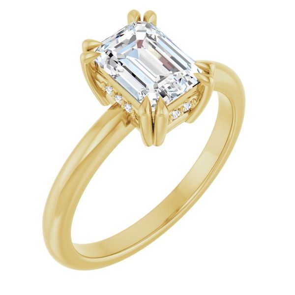 Double Claw-Prong Engagement Ring