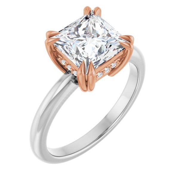 Double Claw-Prong Engagement Ring