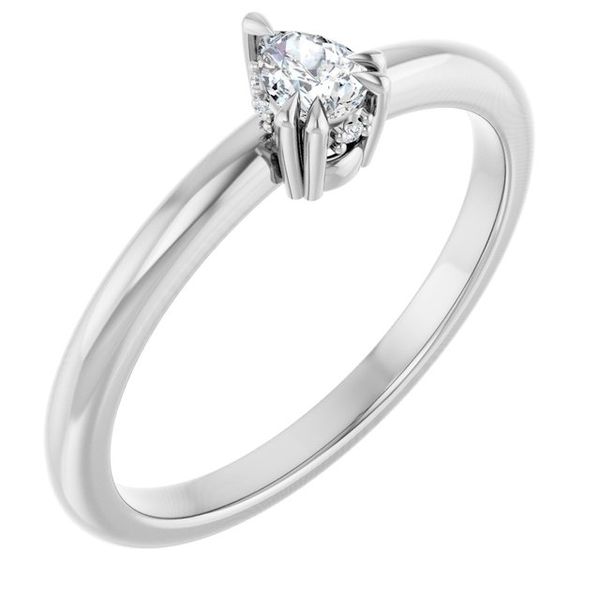 Double Claw-Prong Engagement Ring