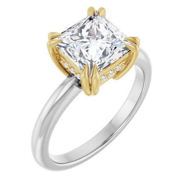 Double Claw-Prong Engagement Ring