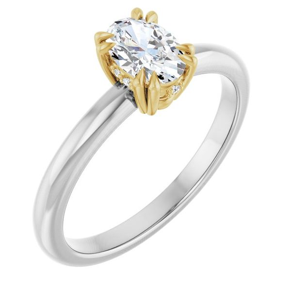 Double Claw-Prong Engagement Ring