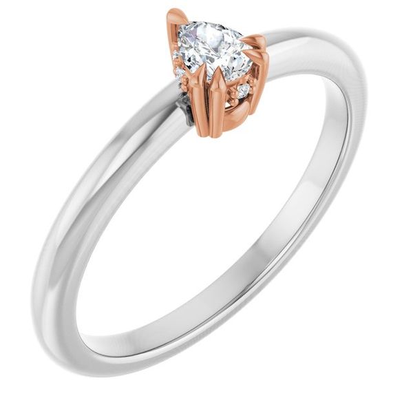 Double Claw-Prong Engagement Ring