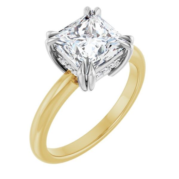 Double Claw-Prong Engagement Ring