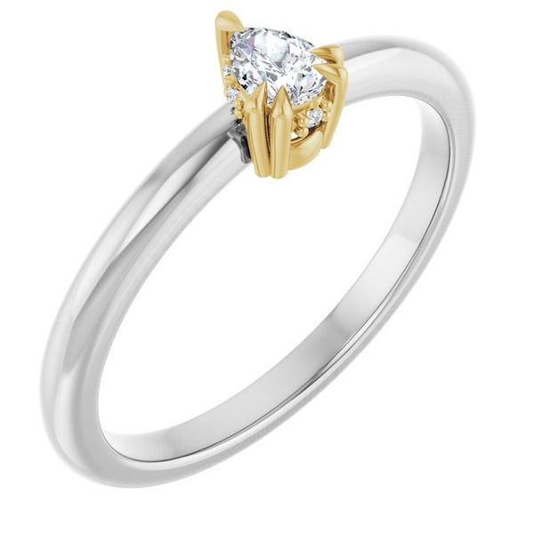 Double Claw-Prong Engagement Ring