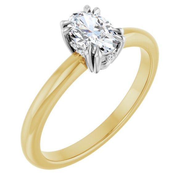 Double Claw-Prong Engagement Ring
