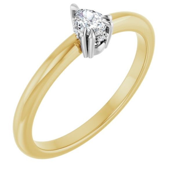 Double Claw-Prong Engagement Ring
