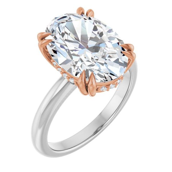 Double Claw-Prong Engagement Ring