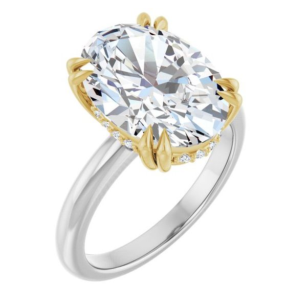 Double Claw-Prong Engagement Ring