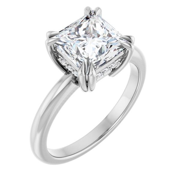Double Claw-Prong Engagement Ring