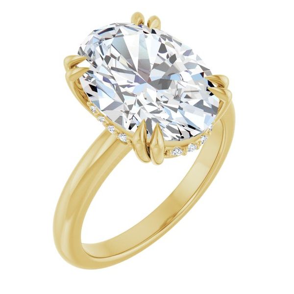 Double Claw-Prong Engagement Ring