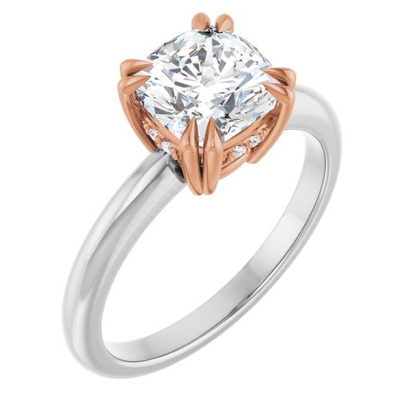Double Claw-Prong Engagement Ring