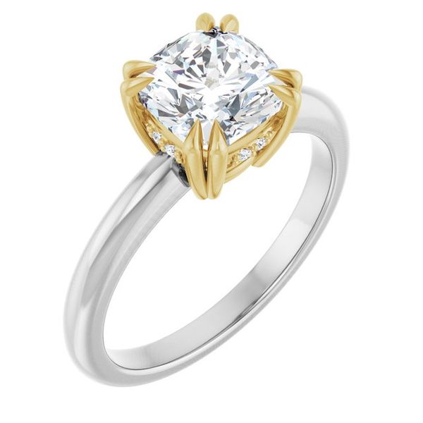 Double Claw-Prong Engagement Ring