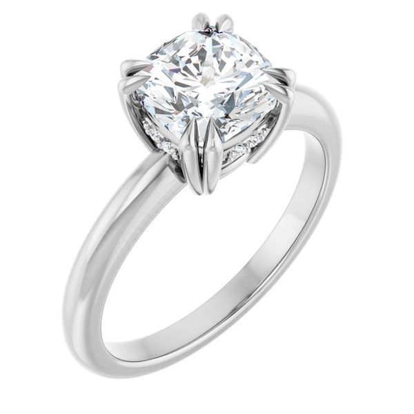 Double Claw-Prong Engagement Ring