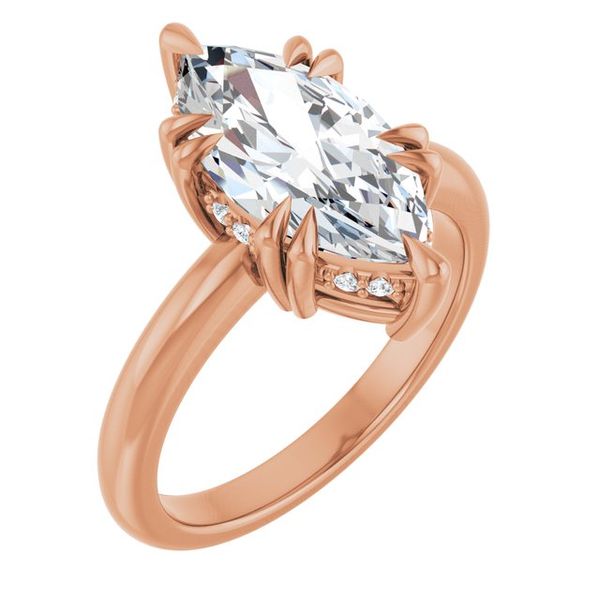 Double Claw-Prong Engagement Ring
