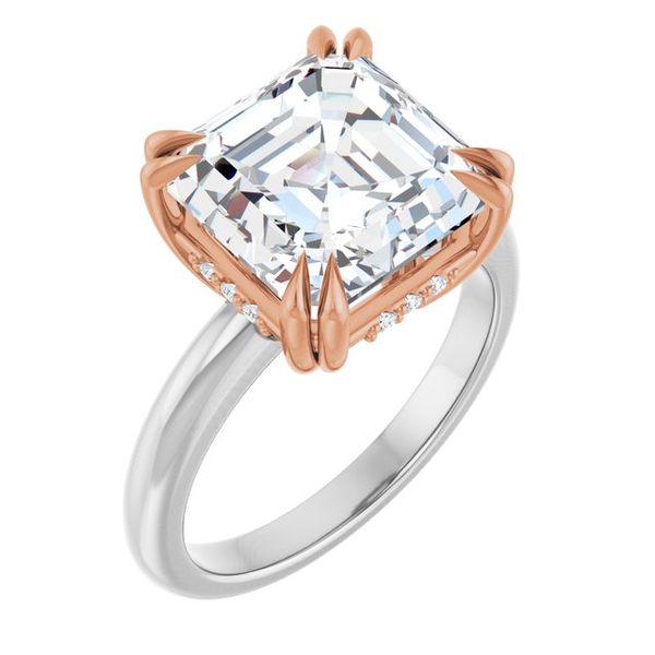 Double Claw-Prong Engagement Ring