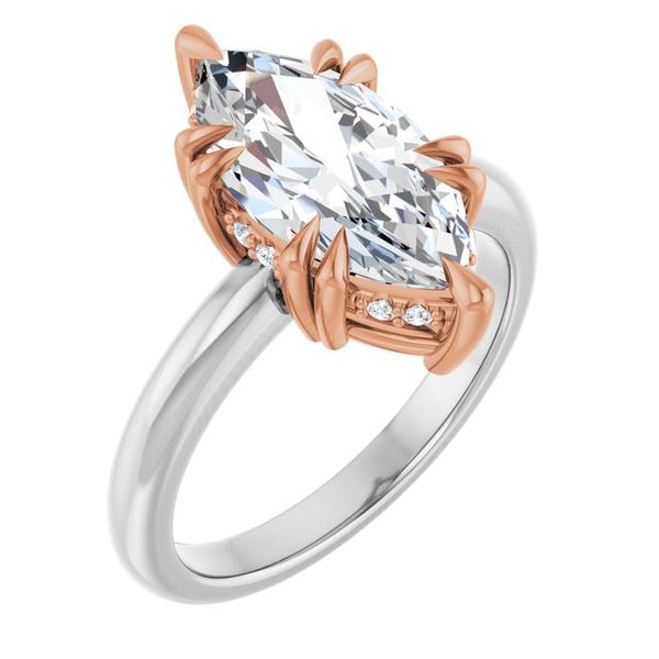 Double Claw-Prong Engagement Ring