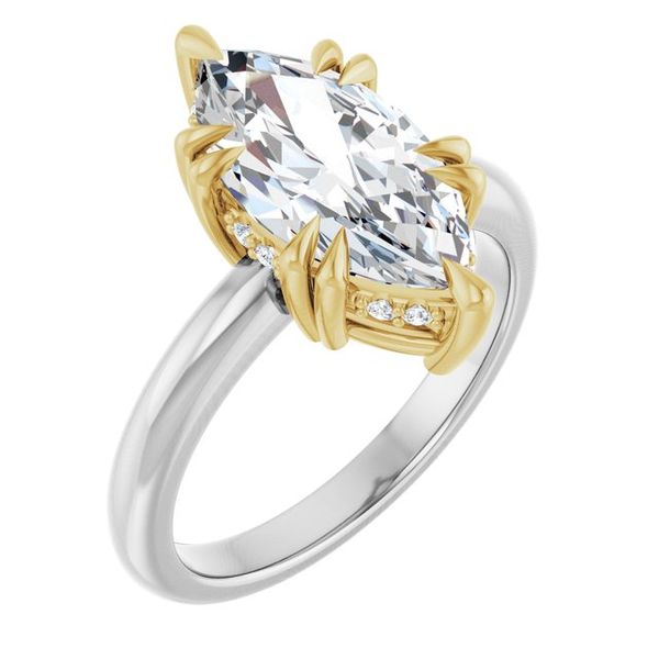 Double Claw-Prong Engagement Ring