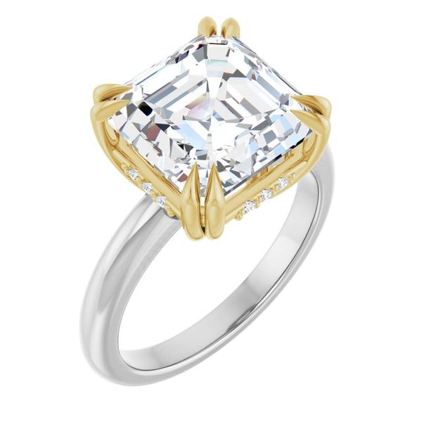 Double Claw-Prong Engagement Ring