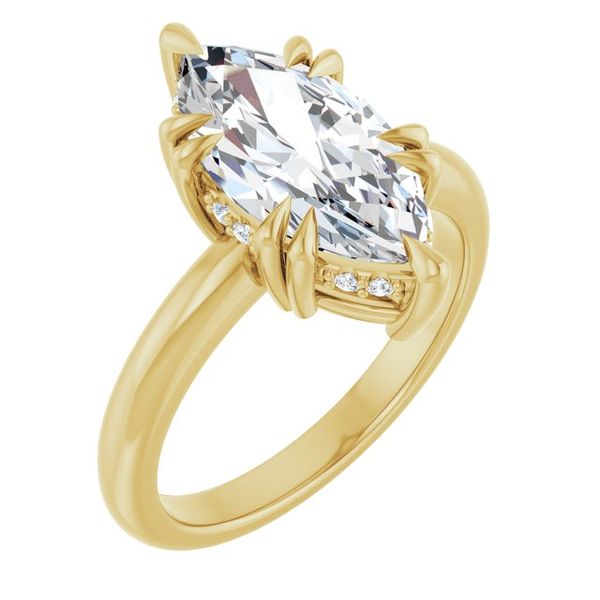 Double Claw-Prong Engagement Ring