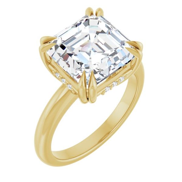 Double Claw-Prong Engagement Ring