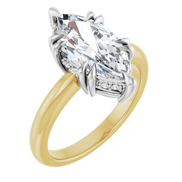 Double Claw-Prong Engagement Ring