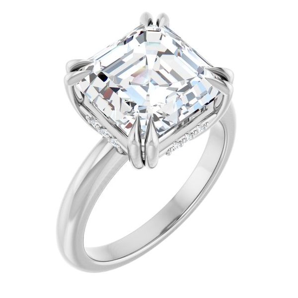 Double Claw-Prong Engagement Ring