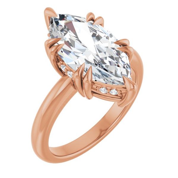 Double Claw-Prong Engagement Ring