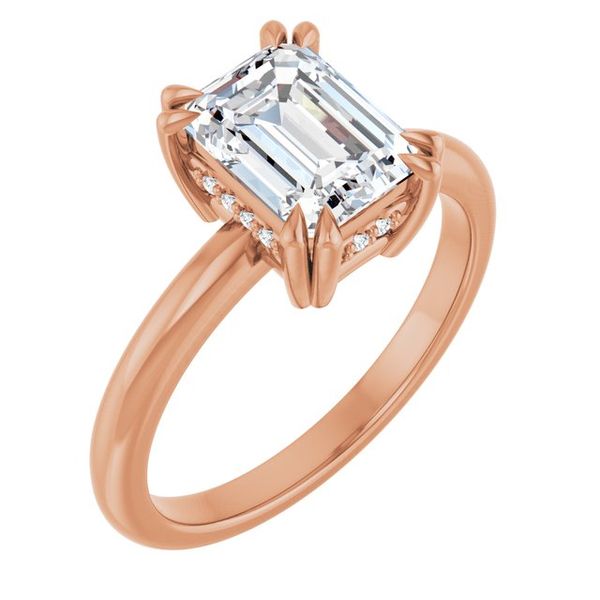 Double Claw-Prong Engagement Ring