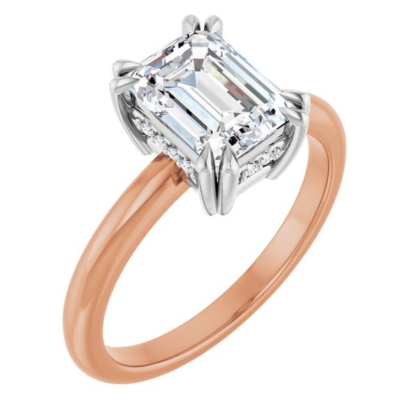 Double Claw-Prong Engagement Ring