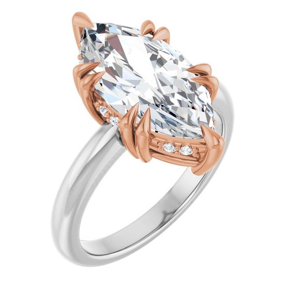 Double Claw-Prong Engagement Ring