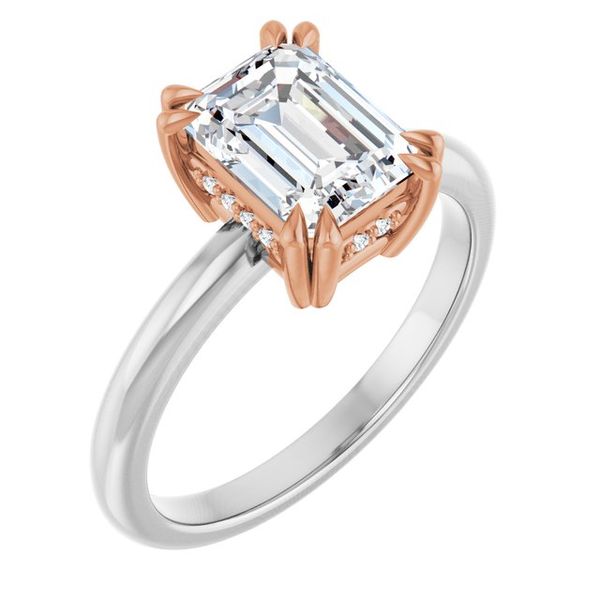 Double Claw-Prong Engagement Ring